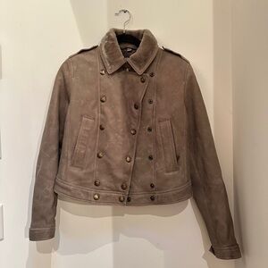 Burberry Brit Brown Shearling Double-Breasted Jacket